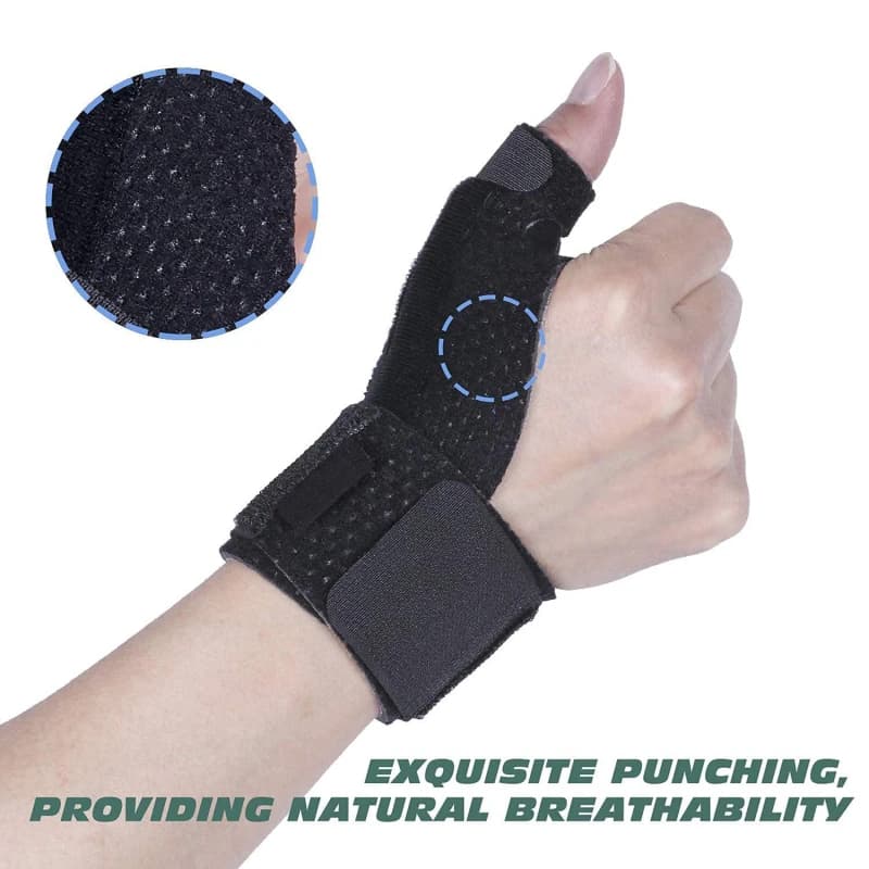 Guanti con Supporto per Polso Regolabile in Velcro Elastico ​ Guanti di supporto traspiranti per polso e tendini, nuovi