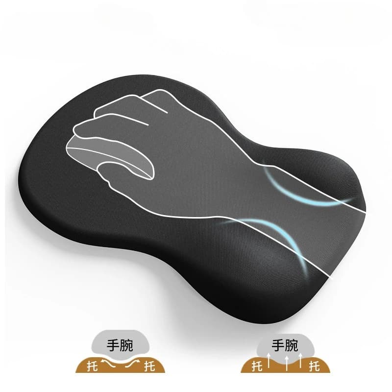 Tappetino ergonomico per poggiapolsi in memory foam - Tappetino per mouse in gel antiscivolo per computer, ufficio e giochi - Supporto comfort per mani e palmo
