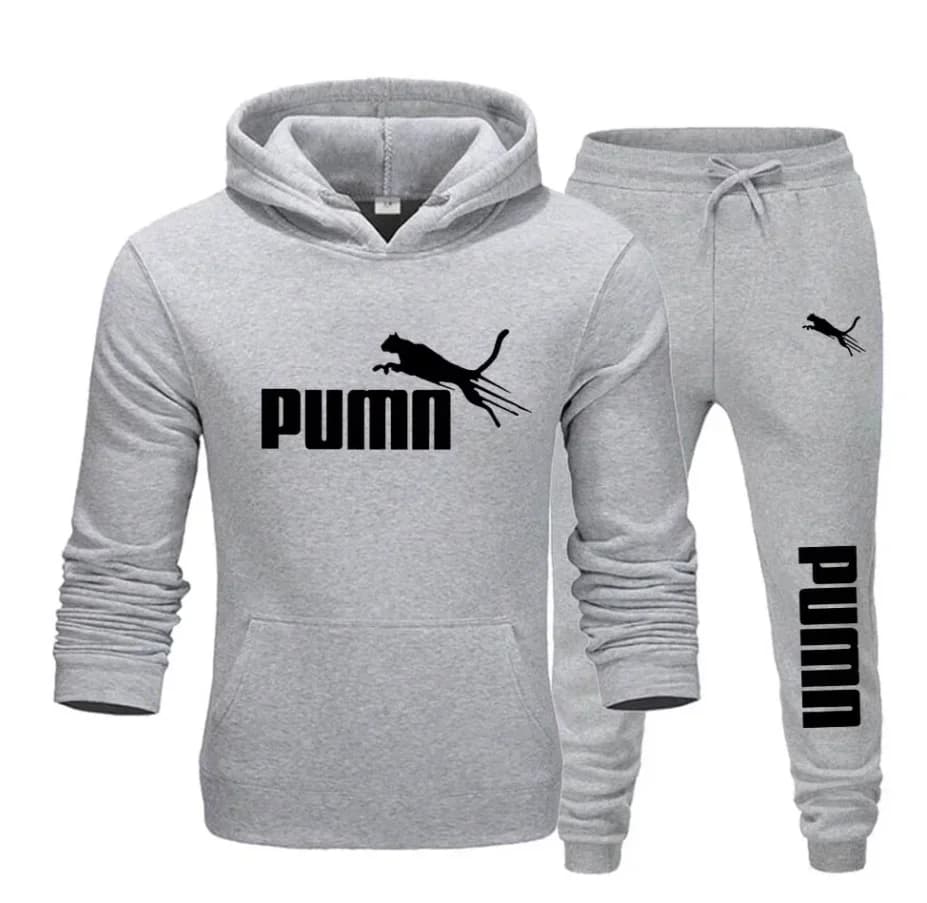 Nuovo set di abbigliamento sportivo casual da jogging fitness alla moda con cappuccio pullover in 2 pezzi e pantaloni lunghi da uomo in autunno e inverno