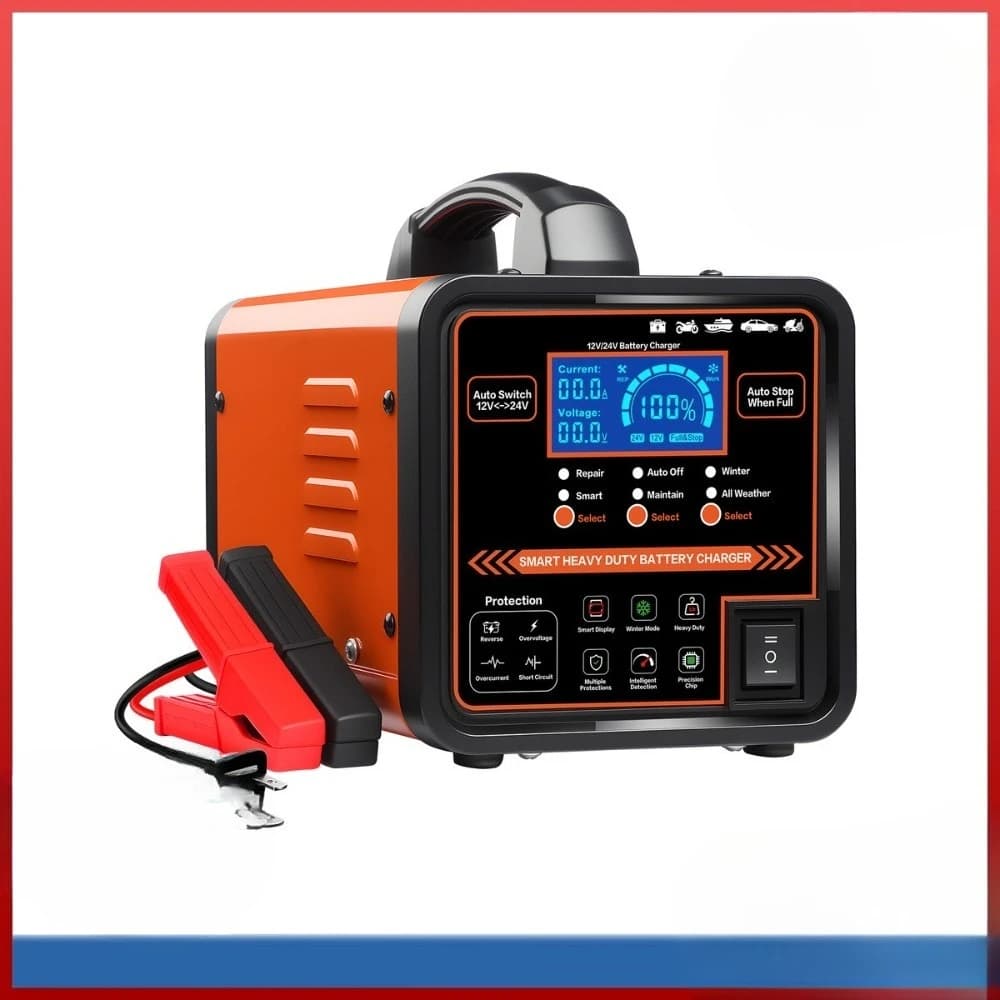 Caricabatterie per Auto Professionale 12V/24V Intelligente Automatico a Impulsi NUOVO