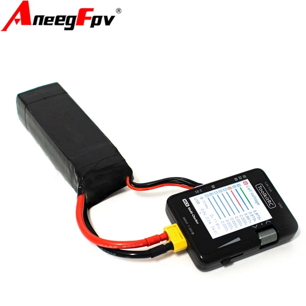 ToolkitRC MC8 Mini Size Checker batteria a 32 bit Multi-Checker Uscita PWM Lettura PPM SBUS con ricarica rapida USB-C