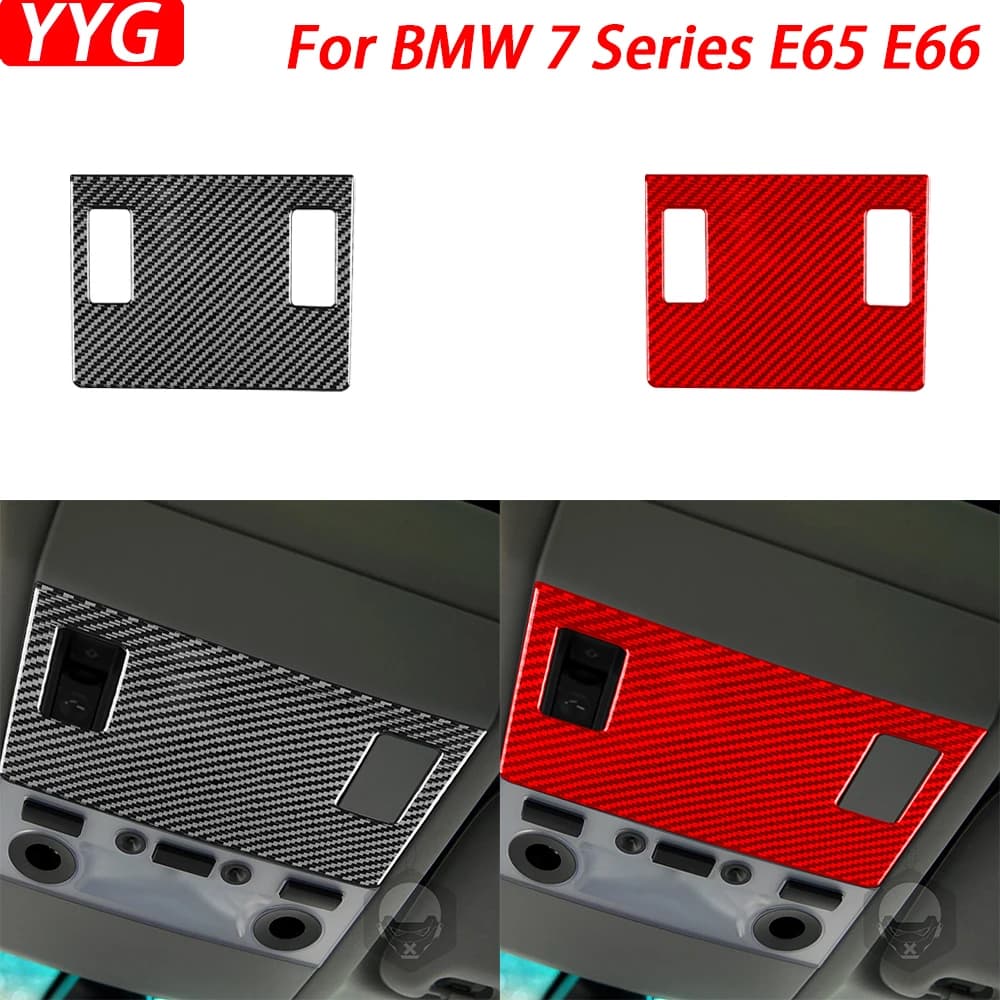 For BMW series 7 E65 E66 2002-2008 control panel carbon fiber openable roof switch cover decorative interior accessories auto sticker
