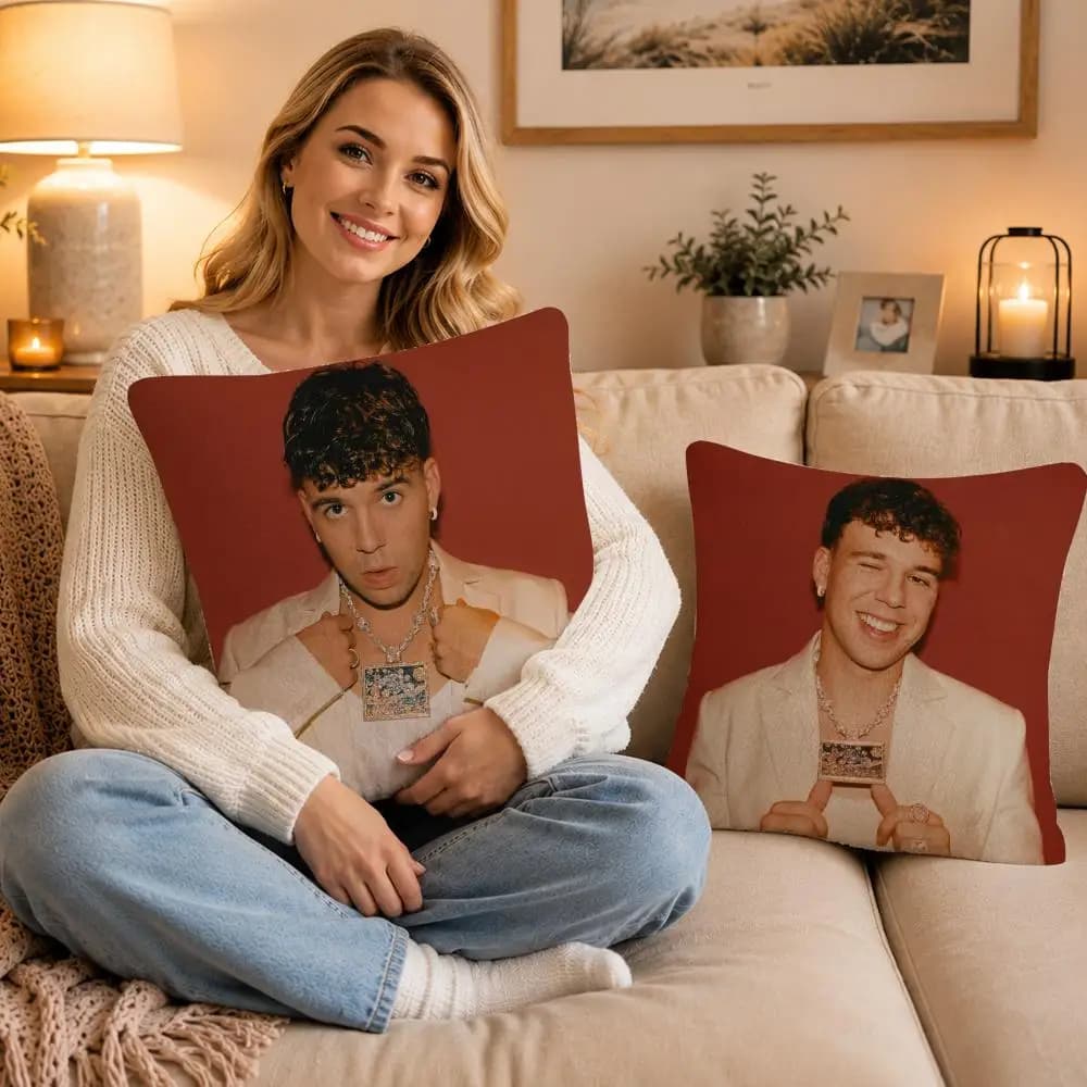 Music Q-Quevedo Cushion Cover Anti-mite pillowcase, soft and skin-friendly, silky short-pile sofa cushion cover