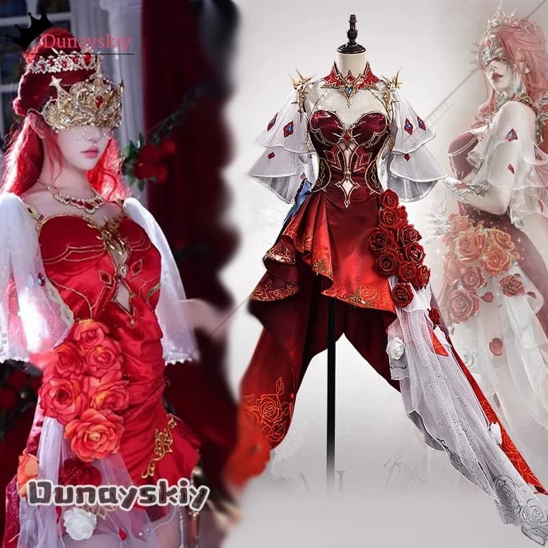 Naraka: Bladepoint Viper Ning Costume Cosplay da donna Rosso Glamorous Abito da sera scintillante Uniformi per ragazza Travestimento a tema Halloween