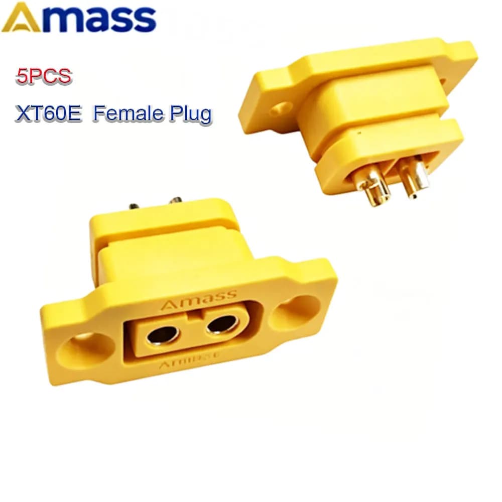 Amass XT60E-F Panel Mount XT60 Connector Male Female Plug Gold Plated For RC Drone ESC Battery Power Cable
