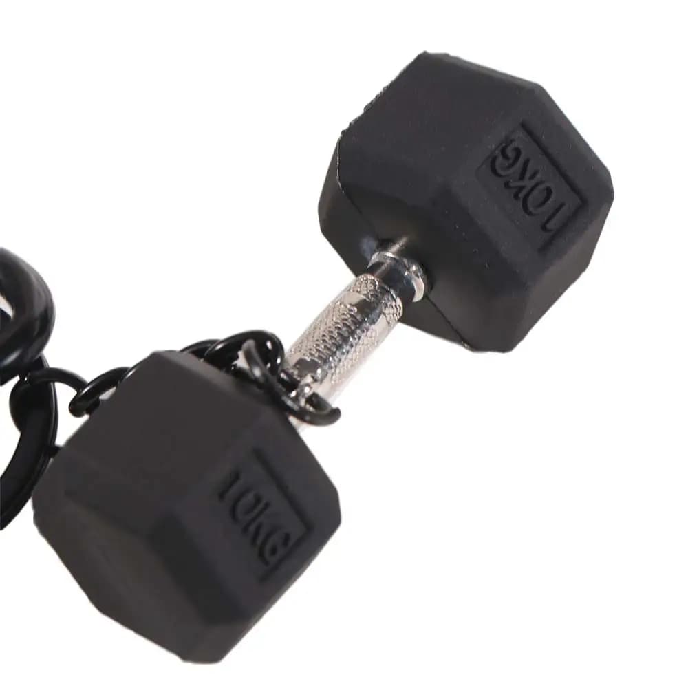 Keyring with barbell discs, kettlebell, water cups and simulated handlebars, creative INS fitness series, pendant for friends