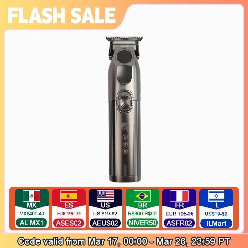 M8F M9 Madeshow Professional Haircut Barbiere Trimmer Living Room with Cordless Vintage Oil Head Push 3200mAh 13W