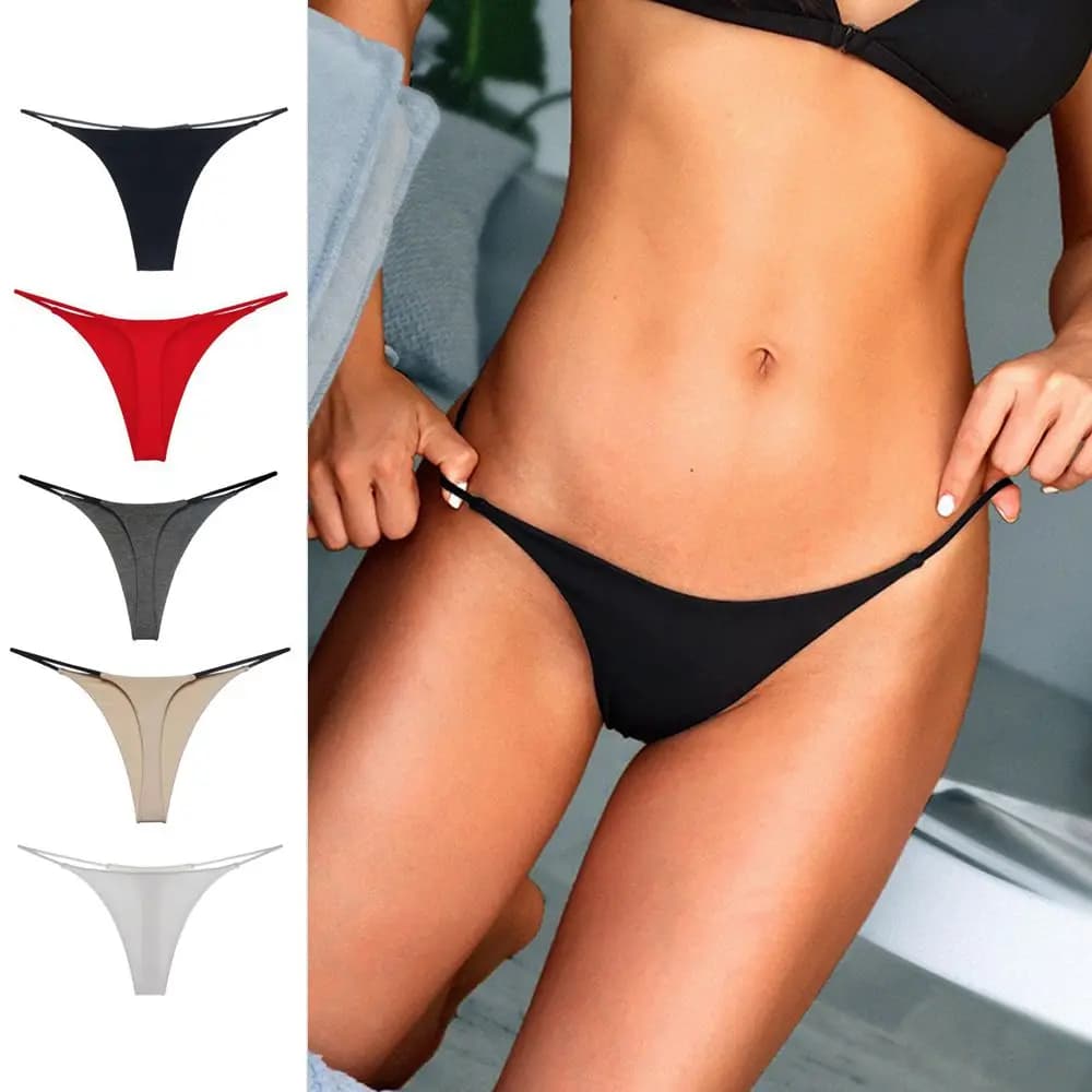 Costume da bagno da donna con spalline sottili Perizoma e perizoma Plus Size Intimo bikini femminile a vita bassa S-XL Separa il costume da bagno