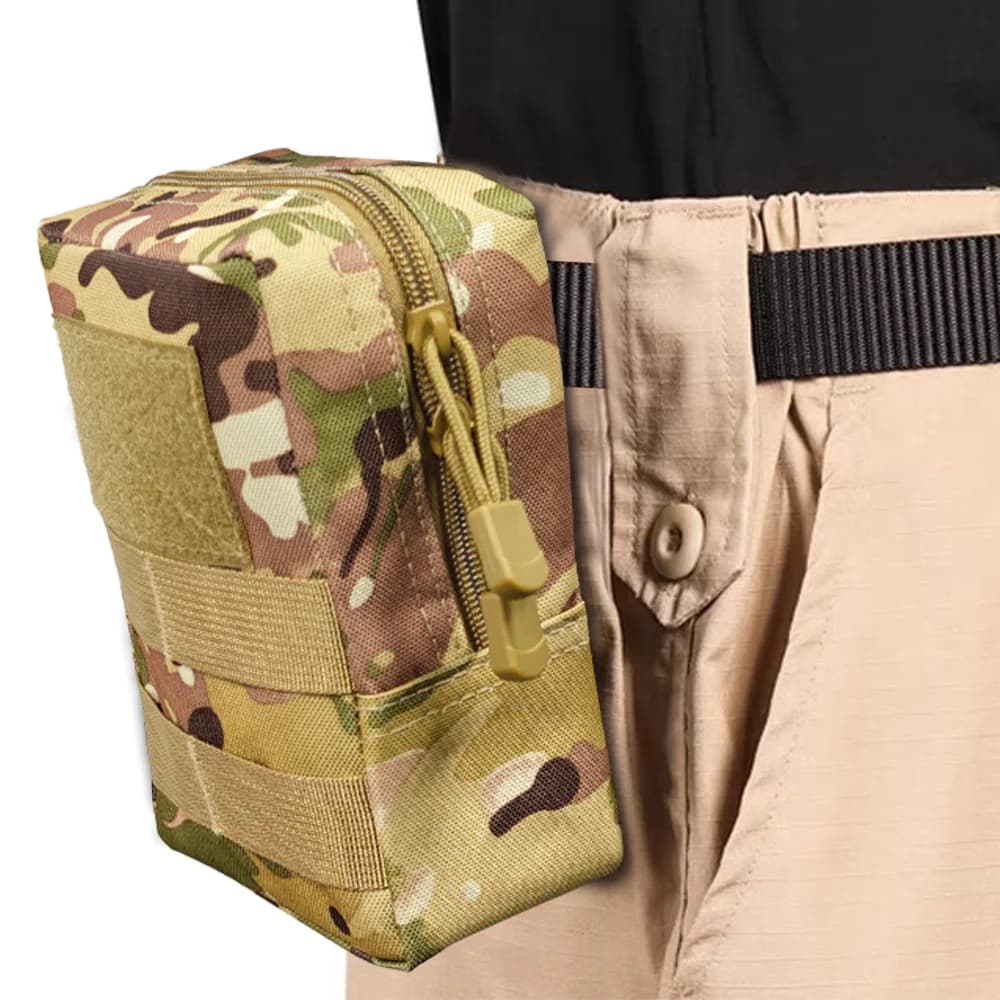 Tactical MOLLE Waist Bag EDC Utility Pouch Multi Pocket Belt Fanny Pack For Hunting Camping