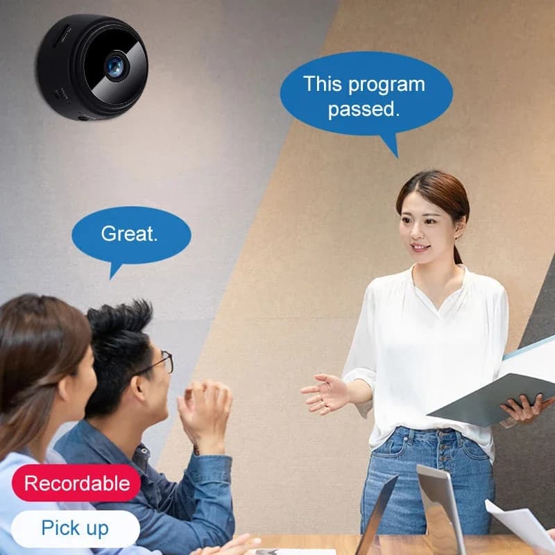 Mini Telecamera A9 1080P ad Alta Definizione, Microcamera Wireless con Visualizzazione Remota, Telecamere di Sicurezza e Sorveglianza WiFi