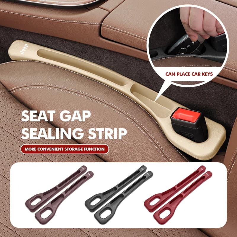Car Seat Gap Plug Strip Side Seam Gap Filler Leak Proof Seat Gap Storage Organizer For Jeep Renegade Compass Cherokee Wrangler