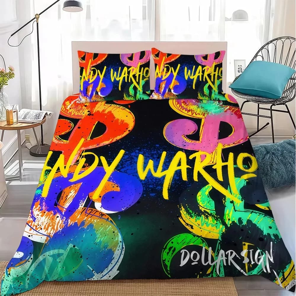 Art Dollar Andy-Warhol Bedding Set Digital Printing Duvet Cover Set,Multi Size Bedding Decoration Home Textile Twin Full Queen