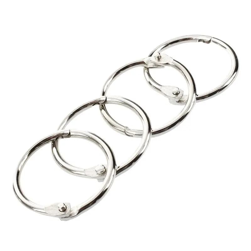 Superior-250 Pcs Staple Book Binder 30Mm Outer Diameter Loose Leaf Ring Keychain