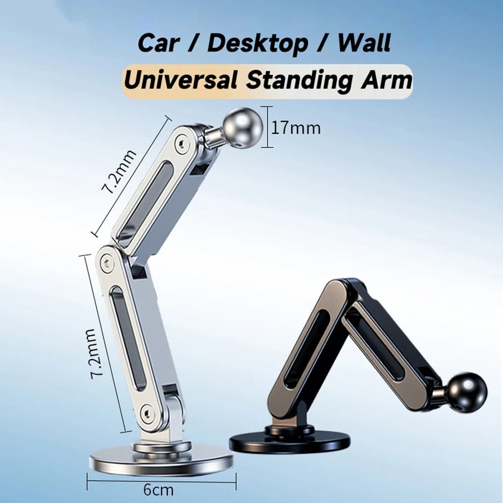 Base del braccio della testa a sfera universale da 17mm supporto per telefono da auto supporto a sfera supporto magnetico per adattatore di aspirazione della staffa da parete del cruscotto