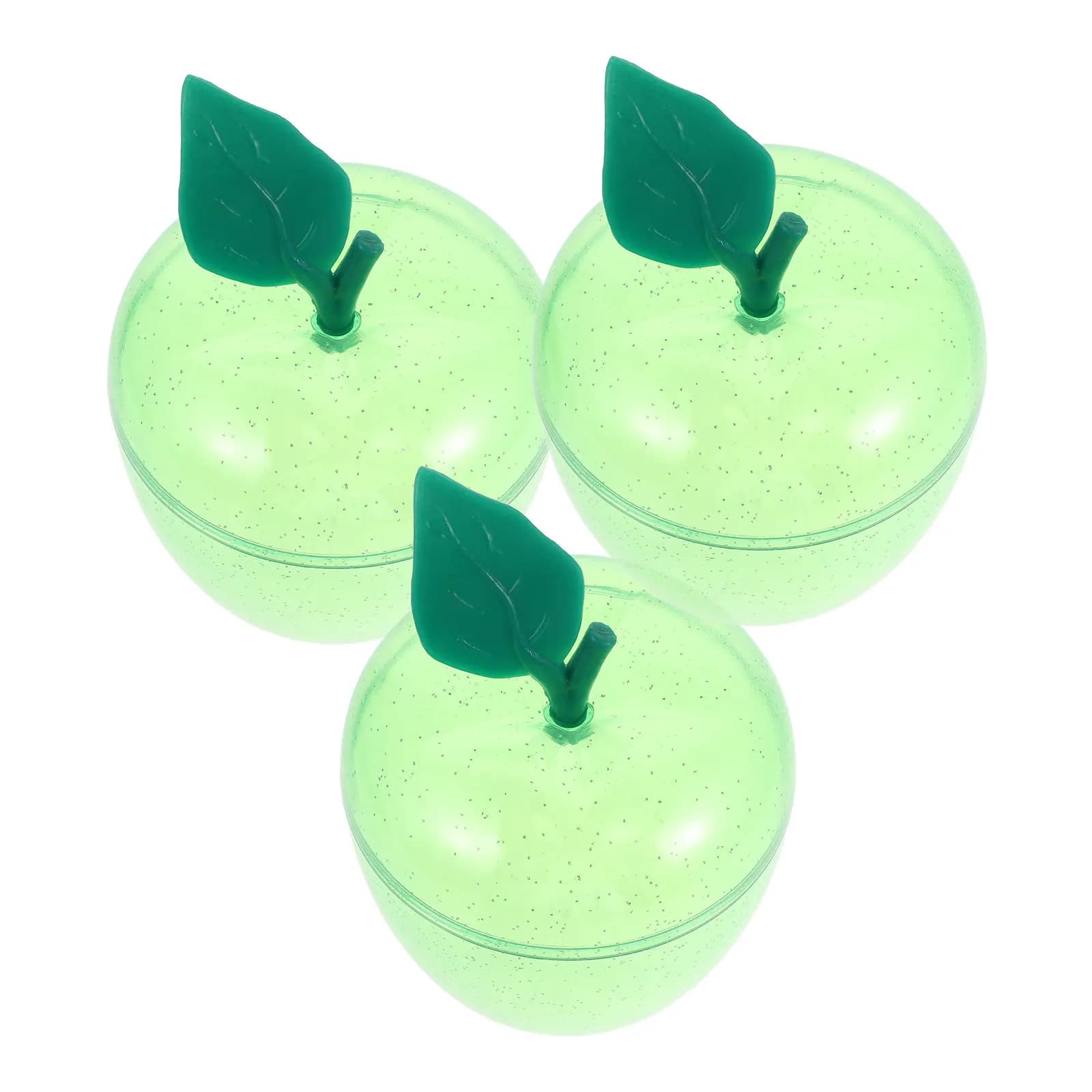 Set di 3 Barattoli Natalizi in Plastica con Coperchio, Contenitore Trasparente per Caramelle, Snack e Frutta Secca, Vasetto Decorativo a Forma di Natale