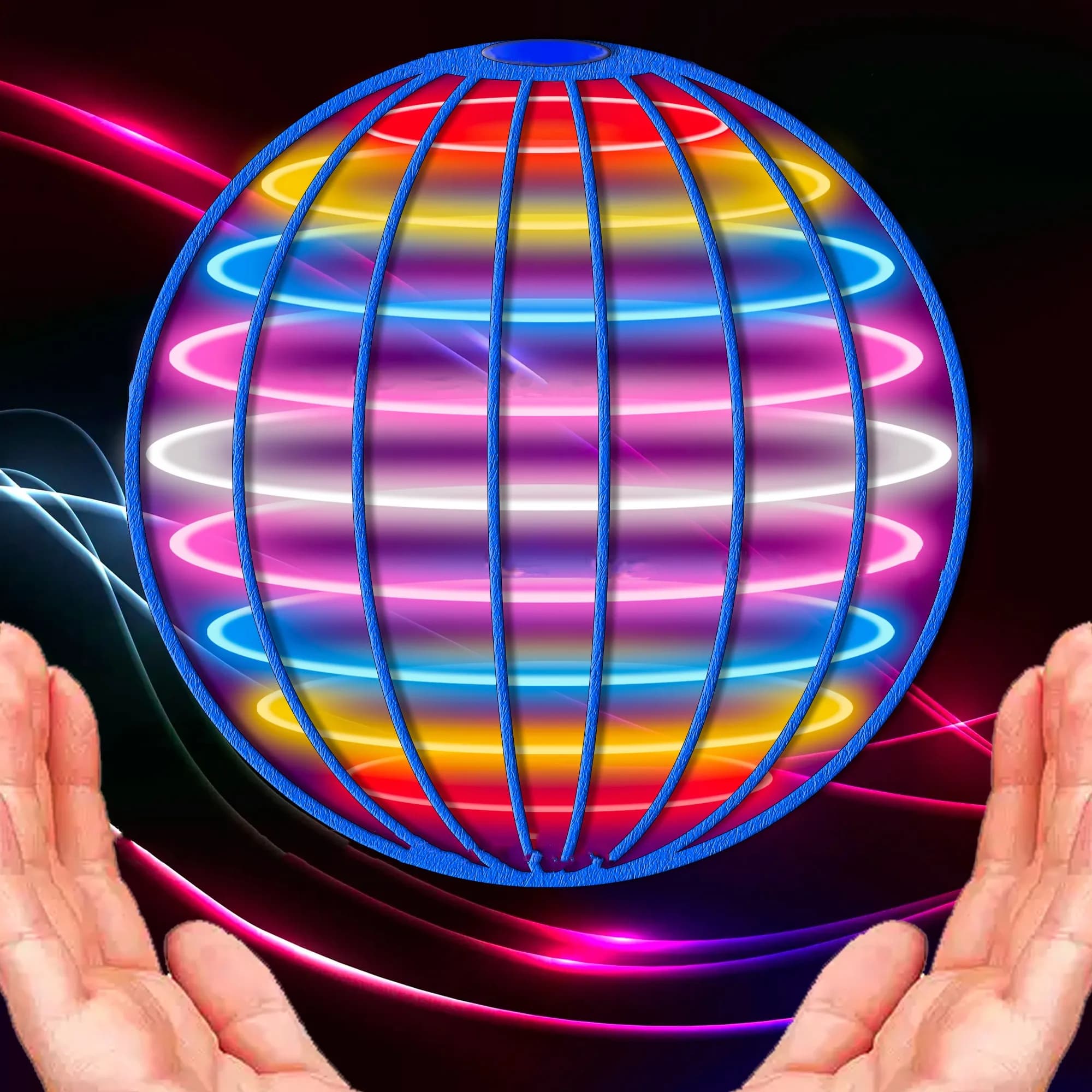 Palla volante Boomerang Drone Flyorb Magia con luci a LED Regalo Hover Ball Fly Nova Orb Flying Spinner Fidget Bambini Famiglia Giocattoli