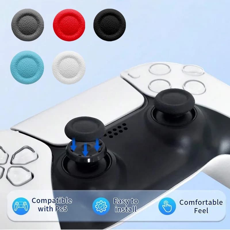 6 pezzi di copri joystick in silicone TPU per controller PS4 PS5, Xbox One / 360 / Switch PRO / Switch 2.