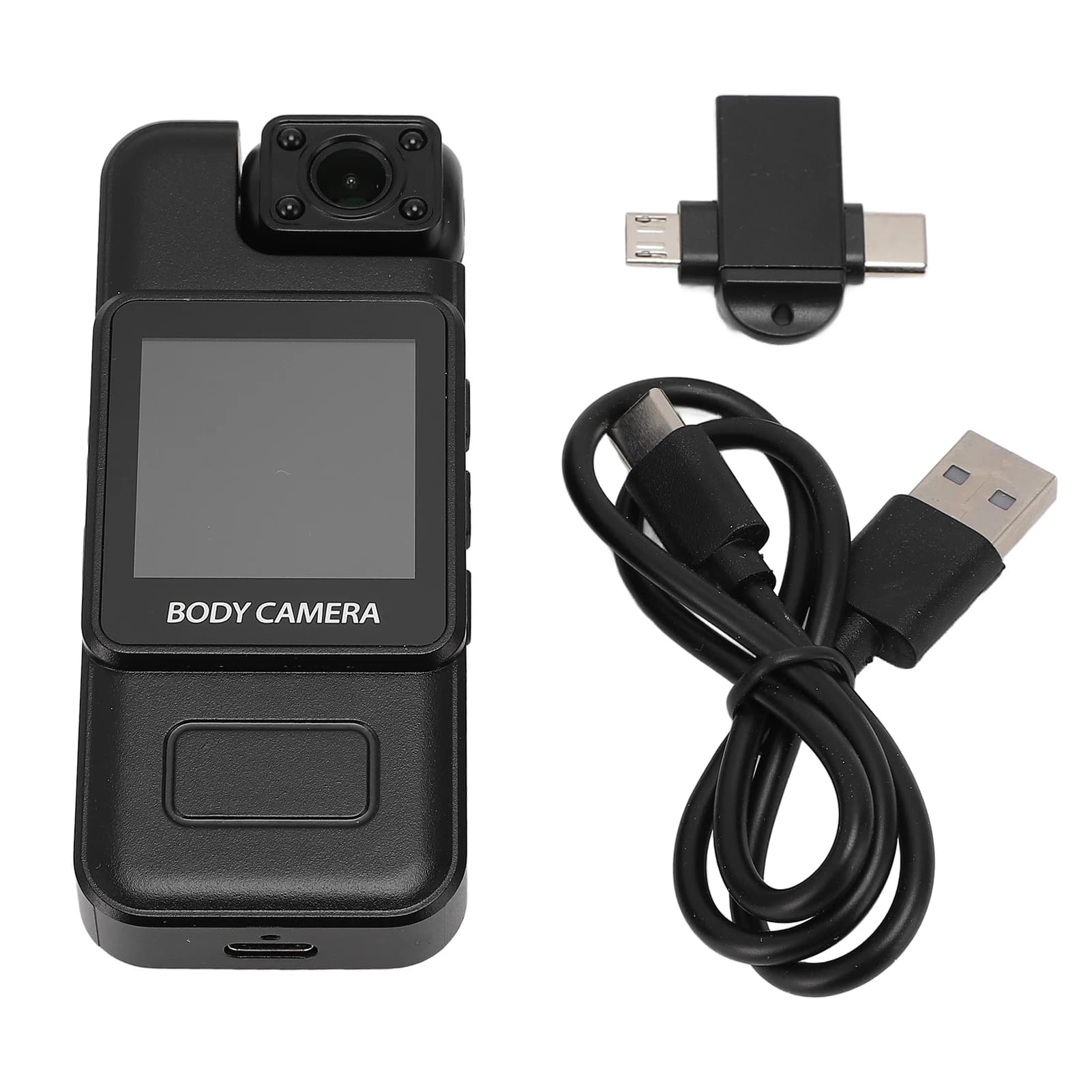 Body Video Recording Camera 4K Motion Detection 180° Rotatable Lens 1000mAH Wearable Camcorder for Sports Cycling