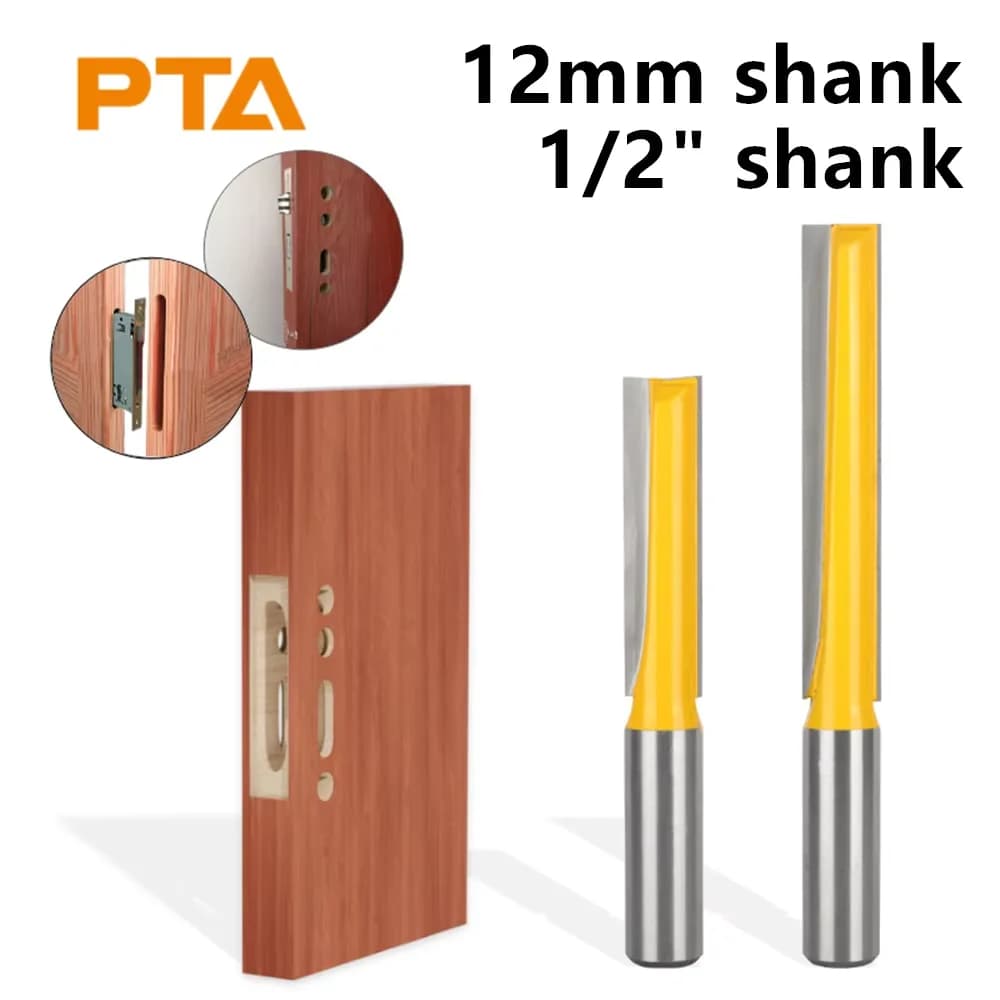 12mm shank 1/2" Shank Template Trim Router Bit - Bottom Cleaning Woodworking cutter Tenon Cutter for Woodwork