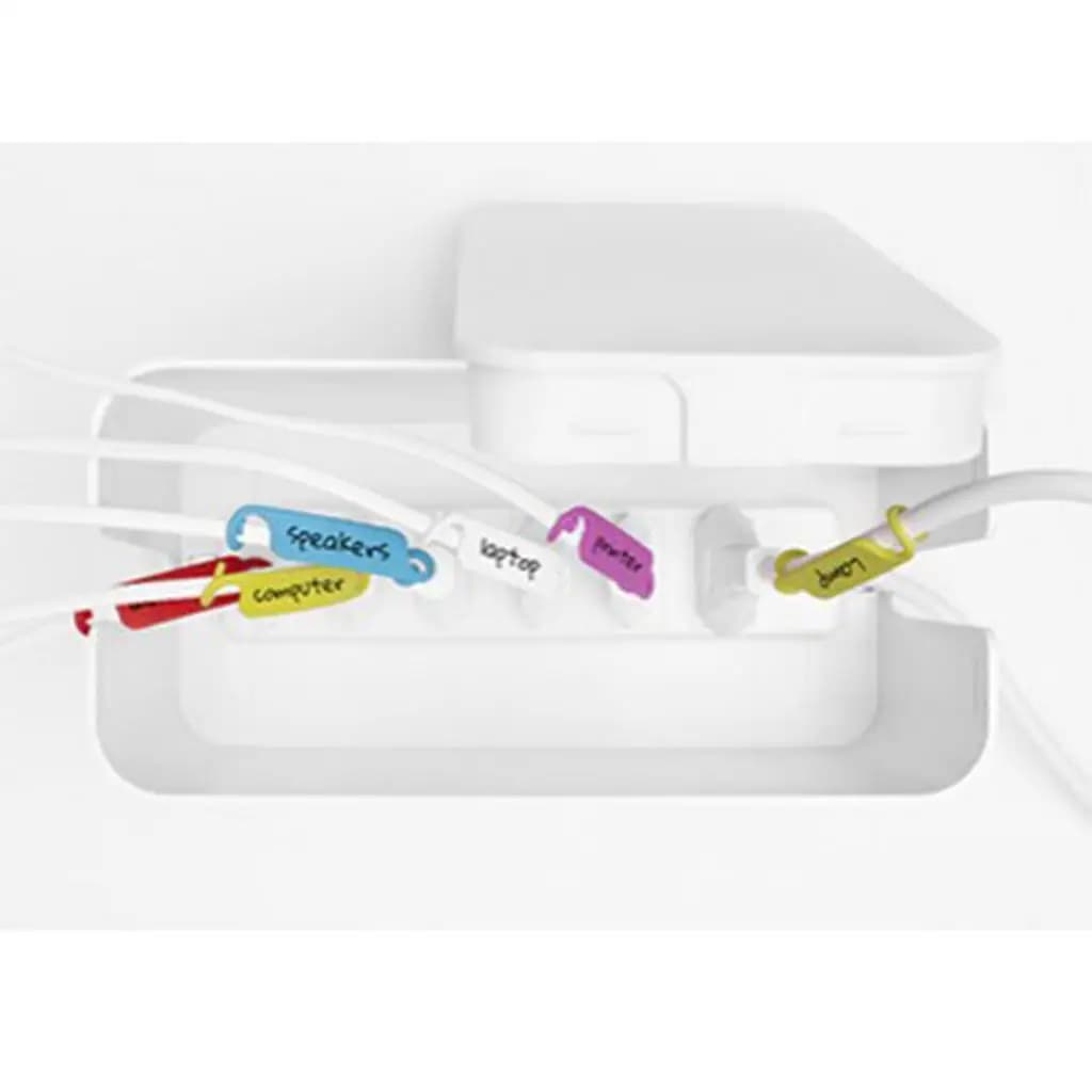Adesivo per cavi Etichetta di identificazione in plastica regolabile Etichetta multicolore per la gestione dei cavi degli dispositivi elettronici