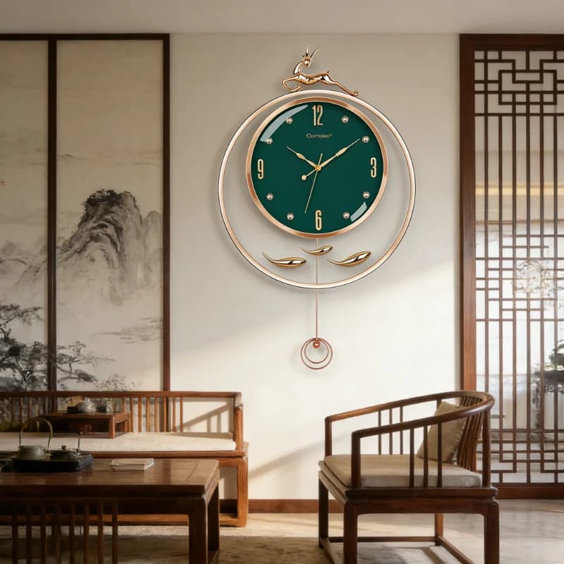 Orologio da Parete Digitale Stile Europeo per Soggiorno, Ristorante, Corridoio, Camera da Letto, Ufficio, Orologio da Parete Silenzioso di Lusso, Decorazione per la Casa