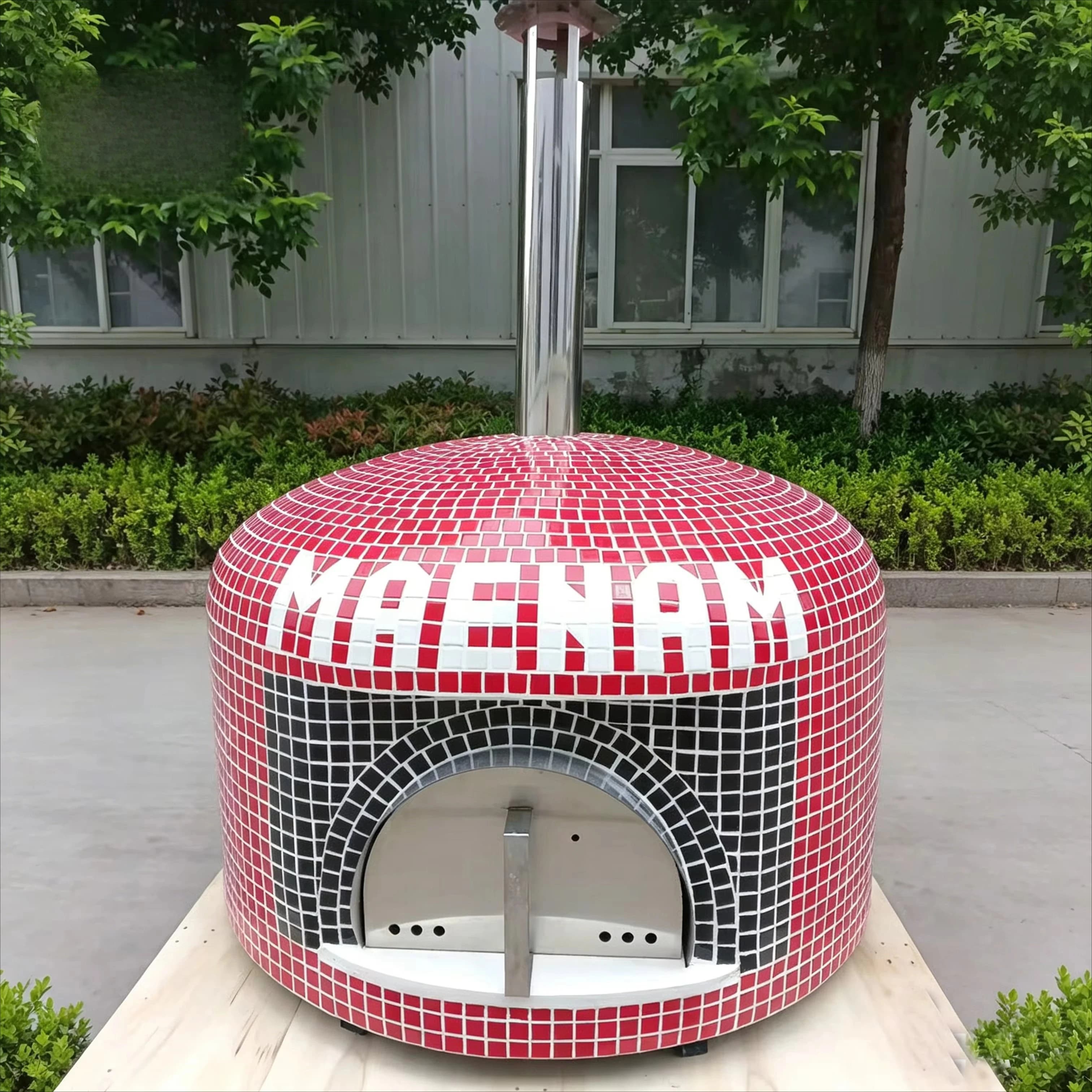 hj-Commercial Professional Pizza Oven 500 Degrees Outdoor Wood Fired Pizza Oven for Restaurant@
