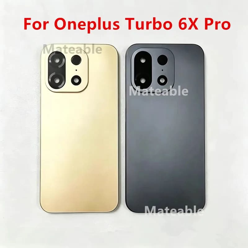 6XPro Housing For Oneplus Turbo 6X Pro One Plus Battery Back Cover Repair Replace Door Rear Case + Camera Lens