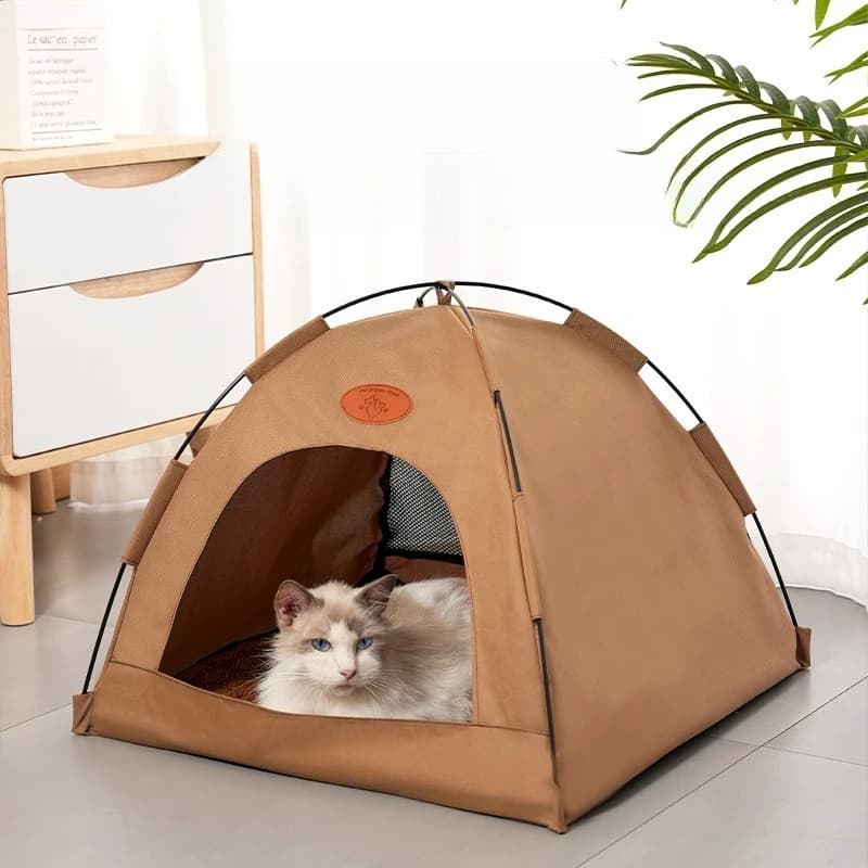 Tenda per gatti pieghevole Letto da campeggio esterno portatile per casa per animali domestici da 4 stagioni per cani gatti