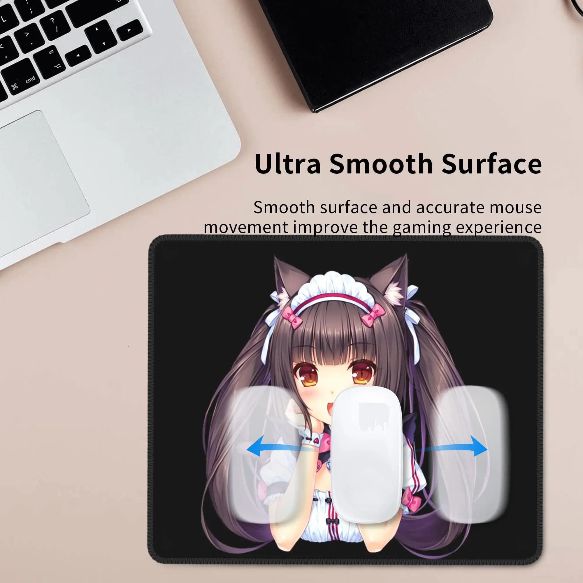 Tappetino per mouse Nekopara Game Kawaii Anime, tappetino per tastiera e mouse per computer, tappetino da gioco per PC portatile, tappetino da scrivania per ufficio.