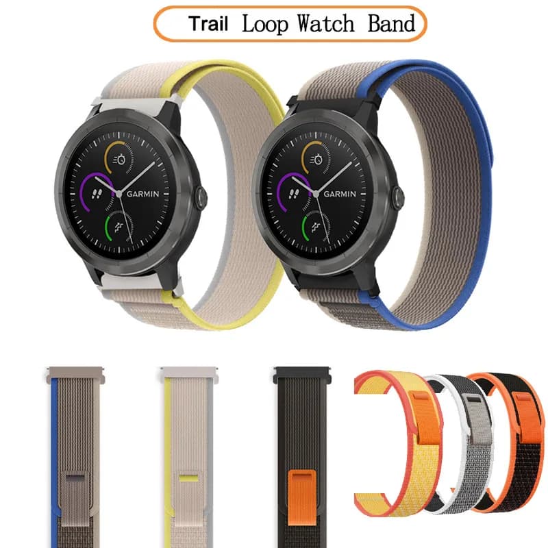 Trail Loop cinturino in nylon cinturino per Garmin Forerunner 265 255 245 255S 265S 245M 645 645M 55 158 165 cinturino intelligente musicale