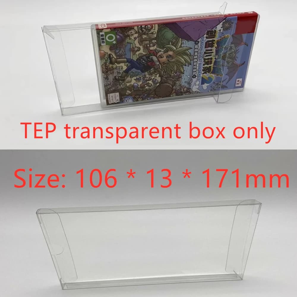 Scatola espositiva per collezione di giochi Nintendo Switch/NS, custodie trasparenti in TEP, custodia trasparente per collezionismo.