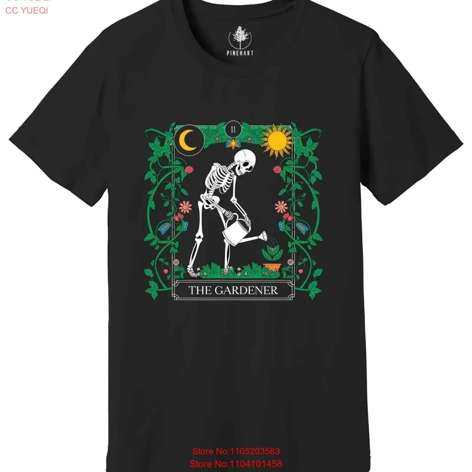 T-shirt Gardener Skeleton sweaT Tarocchi The Gardner Garden Lover vintage lavato Top unisex da indossare tutti i giorni leggermente morbido