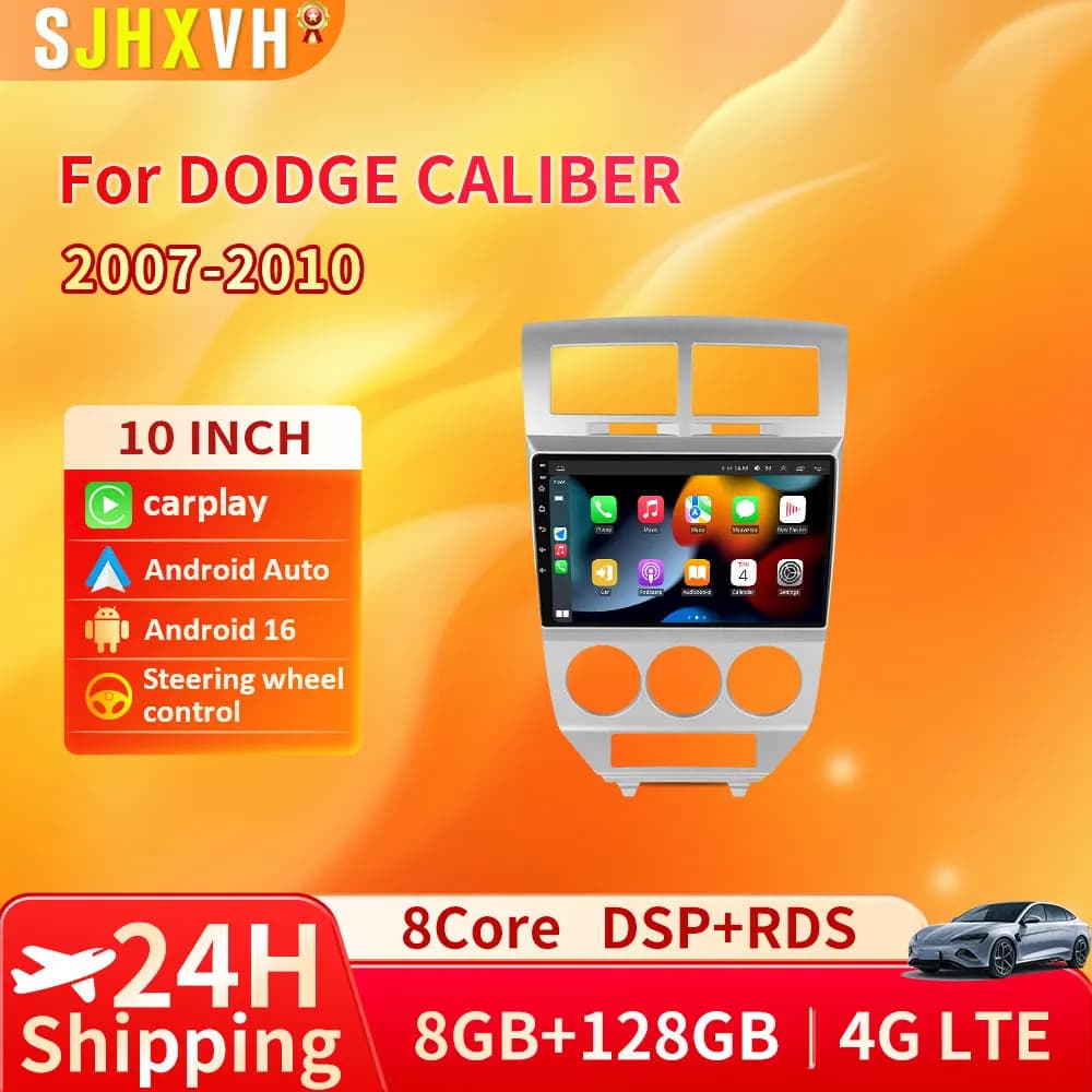 Android 16 Carplay Multimedia Autoradio per Dodge Calibre 2007-2010 Android Auto Wireless Bluetooth wifi gps Video di navigazione