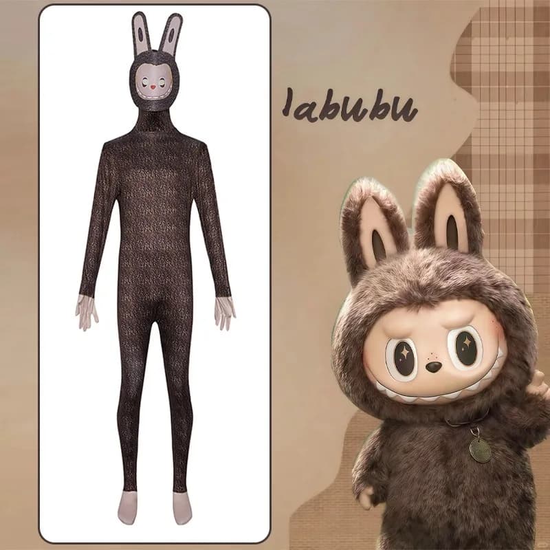 POPMART Labubu Fun Dough Costume Cosplay Personaggio Bubble Mart Gioco di Ruolo Chestnut Keben Me
