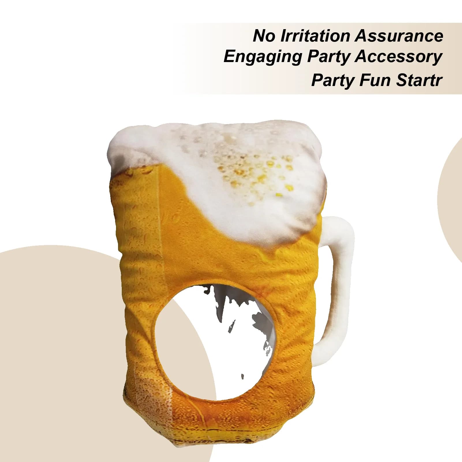 Copricapo per tazza di birra Copricapo per costume divertente Stein di birra per adulti Copricapo cosplay leggero Puntelli per foto per carnevali teatrali