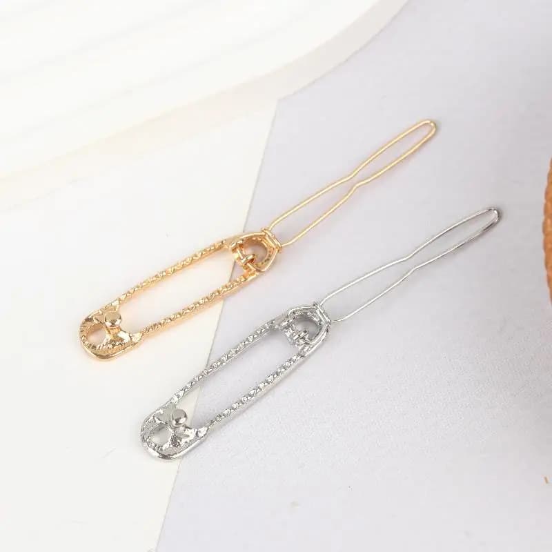 2 Pezzi Fermagli per Capelli Punk Personalizzati Minimalisti da Ragazza, Accessori per Capelli, Clip Laterali a Scatto, Fermagli per Frangia