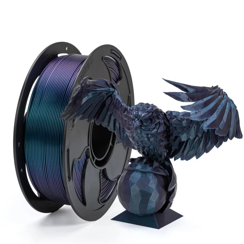Chameleon Royal Green PLA 3D Printer Filament, Shifting Sparkle Color, 1KG Spoo