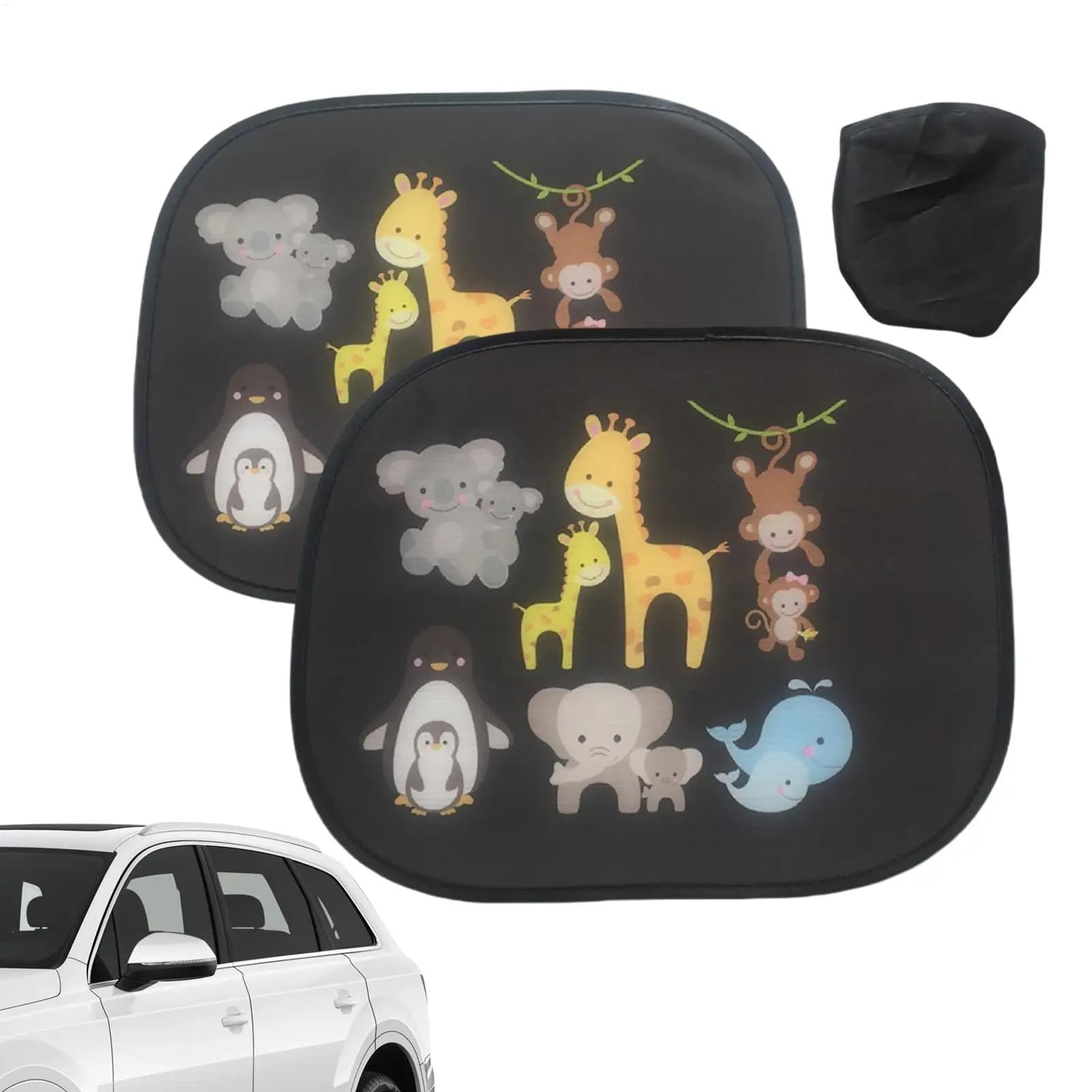 Ombra per finestrino dell'auto per bambini Protezione del parabrezza dei cartoni animati Pieghevole con blocco del calore Parasole per finestrino dell'auto per viaggi di guida quotidiani