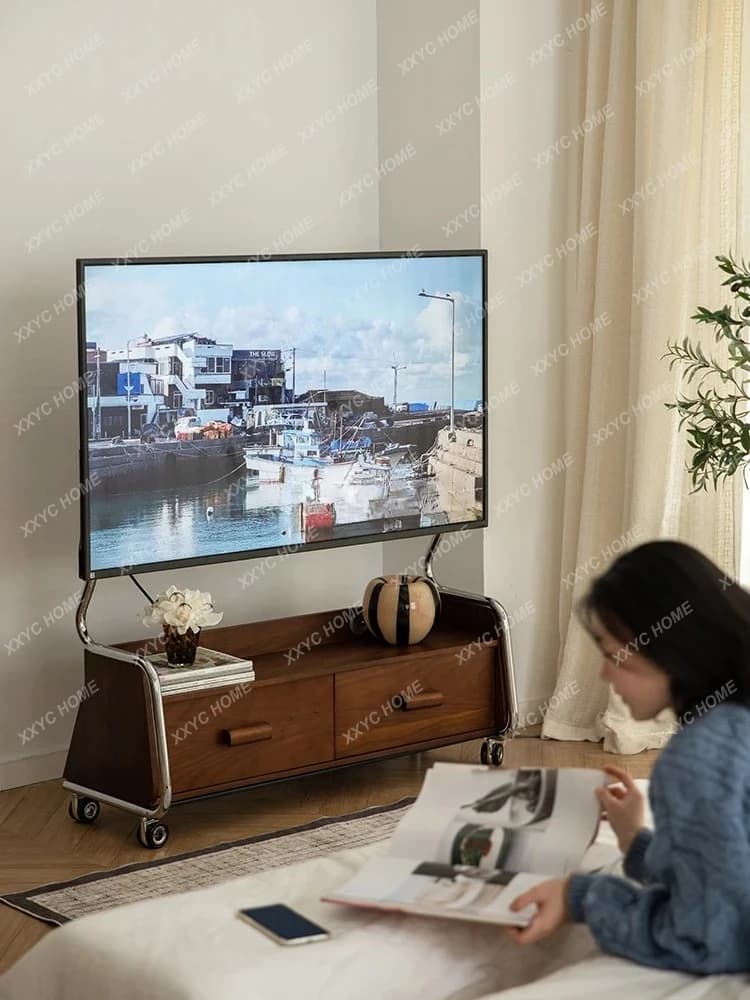 Mobile TV door AARetro Living room Multifunction floor monitor door for home