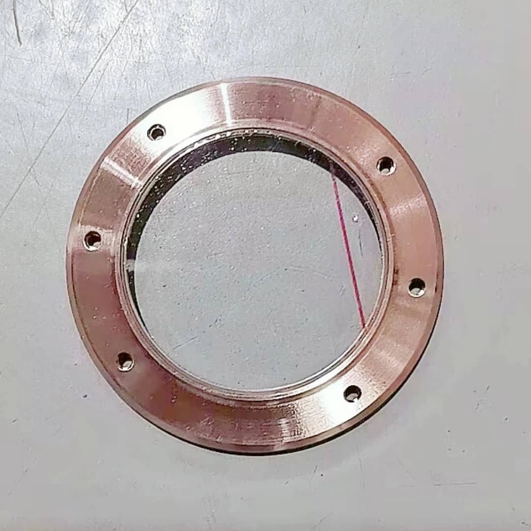 Accessories for watches back case in rose gold steel with custom screw laser engraving