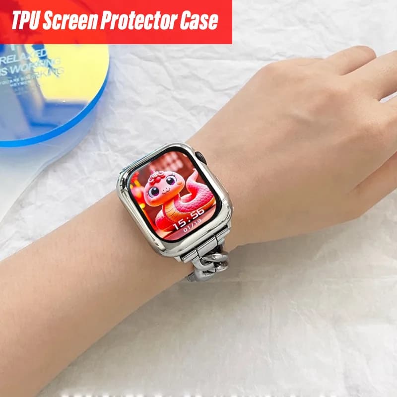 Custodia protettiva per schermo in TPU per Apple Watch Series 9 8 7 SE 6 5 4 3 Accessori per copertura paraurti per Iwatch 45mm 41mm 44mm 40mm 42mm