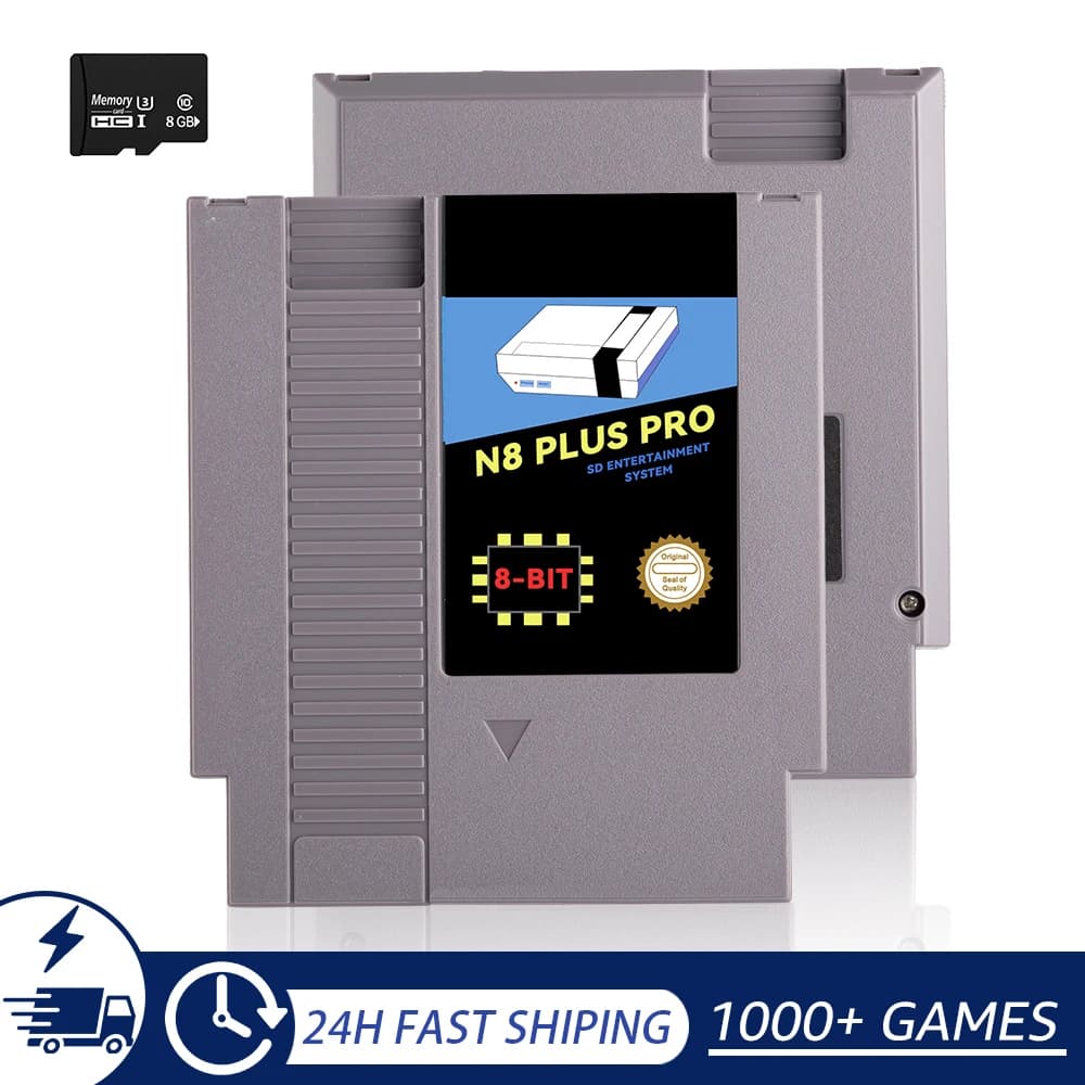 Scheda di gioco N8 Plus 1000 in 1 per console per videogiochi NES 8 bit Cartuccia di gioco Remix con funzione di risparmio
