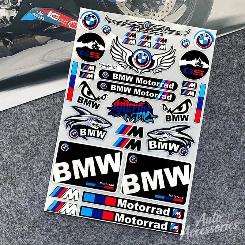 PVC Reflective Stickers For BMW Motorrad GS Series M Power Motorsport Waterproof Decals For Motorcycle Helmet Laptop Accessories