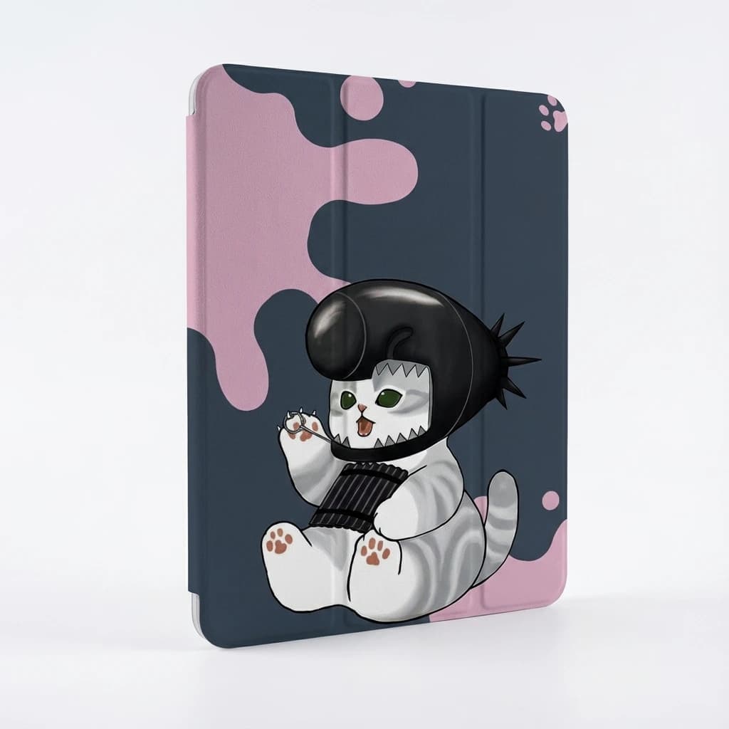CUSTODIA DA TABLETTA TRIFOLD con gatto blindato Kawaii PER iPad pro10/11-In2020/6th/7th/8th /Air 3rd/Air 4th/9thGen/Air5thGen 2022/Air 11