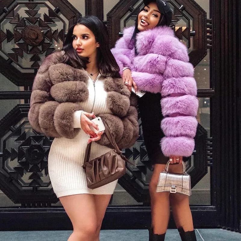 2026 MAOMAOKONG Nuova Tendenza Cappotto in Vera Pelliccia di Volpe Naturale, Giacche Corte Invernali da Donna, Abbigliamento Femminile alla Moda