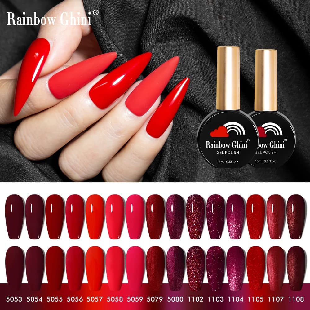 2023 Rainbow Ghini Red Gel smalto per unghie gomma Top Base Coat UV LED Gel colla per unghie forniture per manicure per professionisti accessori artistici