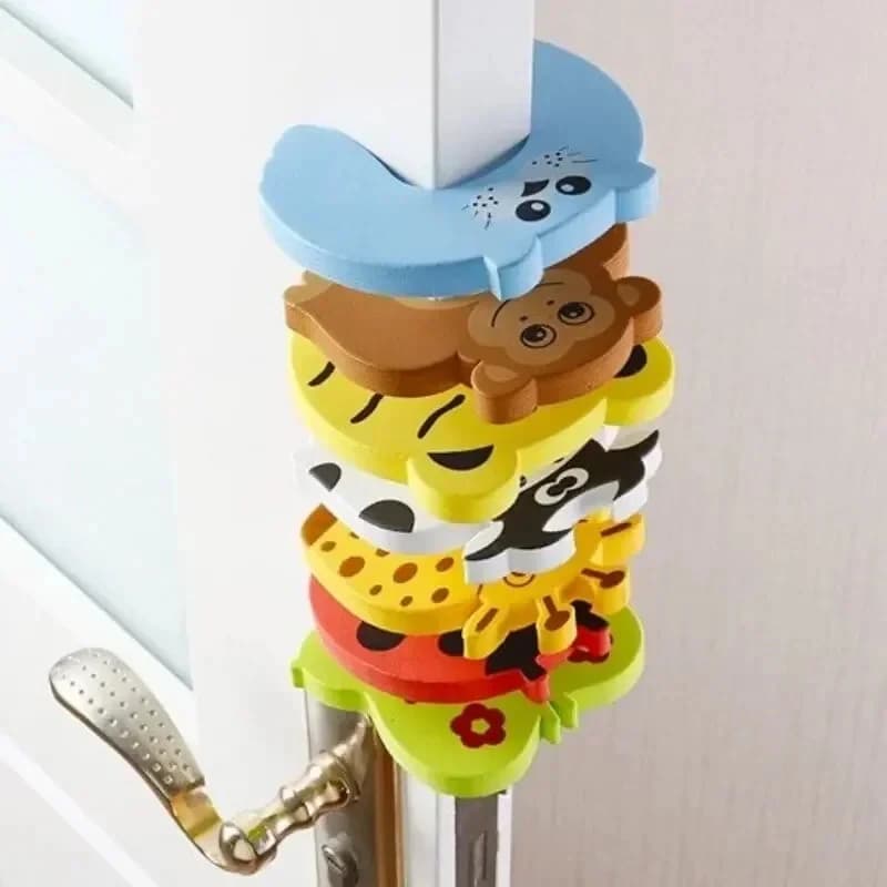 5-30 Pezzi Fermaporta di Sicurezza per Bambini, Protezione Mobili Neonati, Anti-pizzicamento Mani, Simpatici Animali, Blocco di Sicurezza per Bambini, Protezione Dita