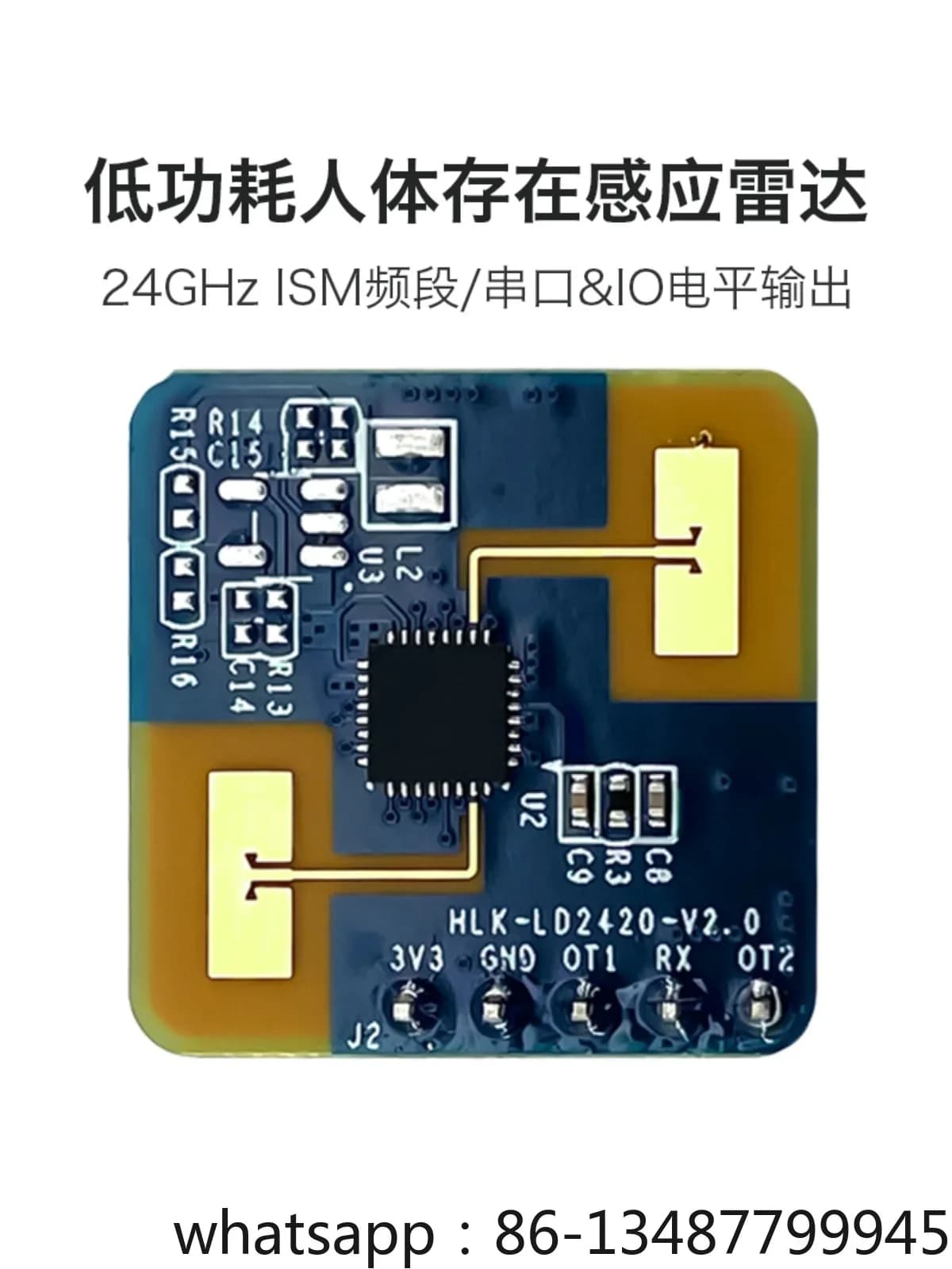 Modulo Sensore Intelligente di Presenza Umana Hailingke 24G LD2420 con Radar a Onde Millimetriche e Rilevamento Micro-Movimento