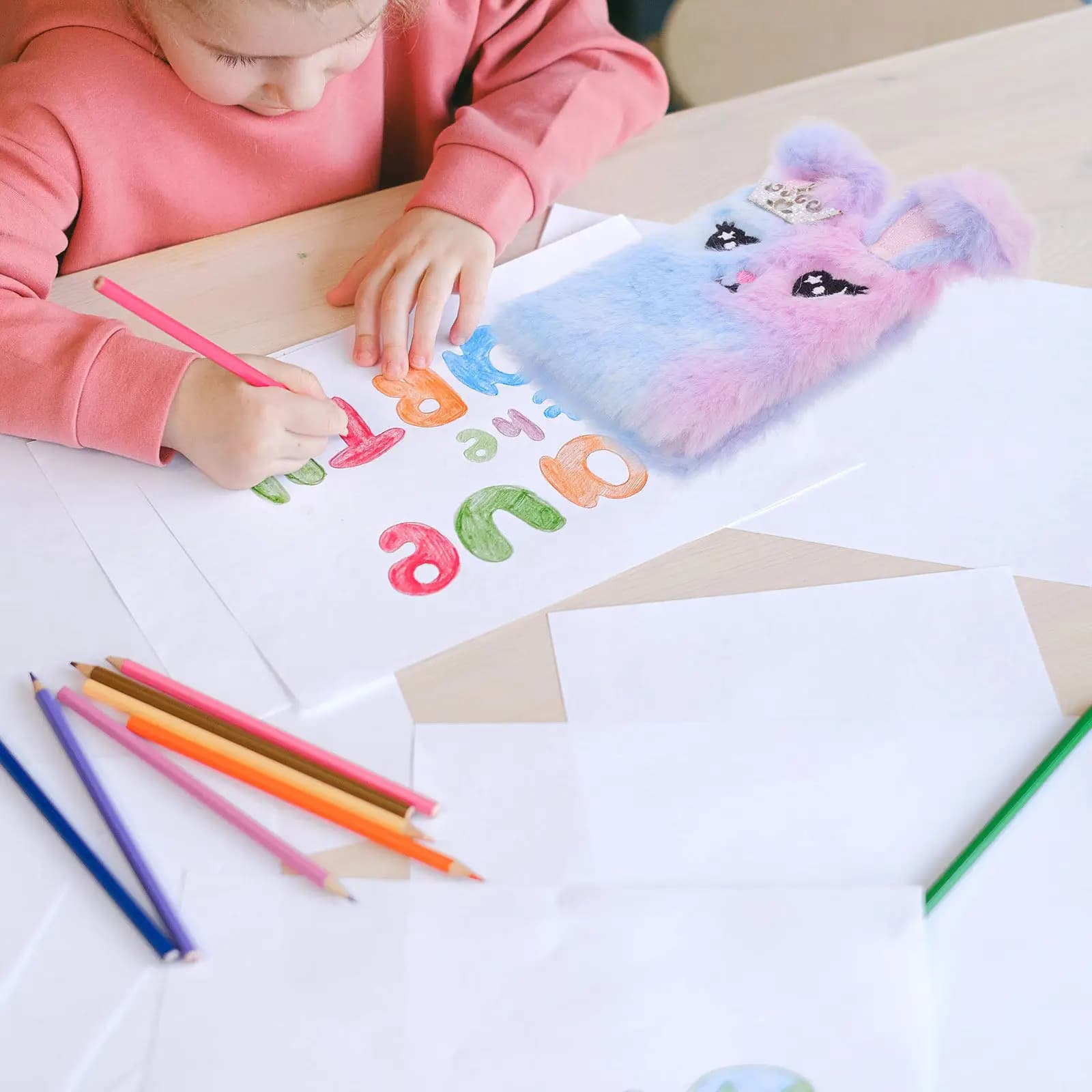 Diario Compatto Ispirato al Coniglio per Ragazze, Adorabile Quaderno per Scrittura Quotidiana, Pianificazione, Registrazione Viaggi e Uso Scolastico