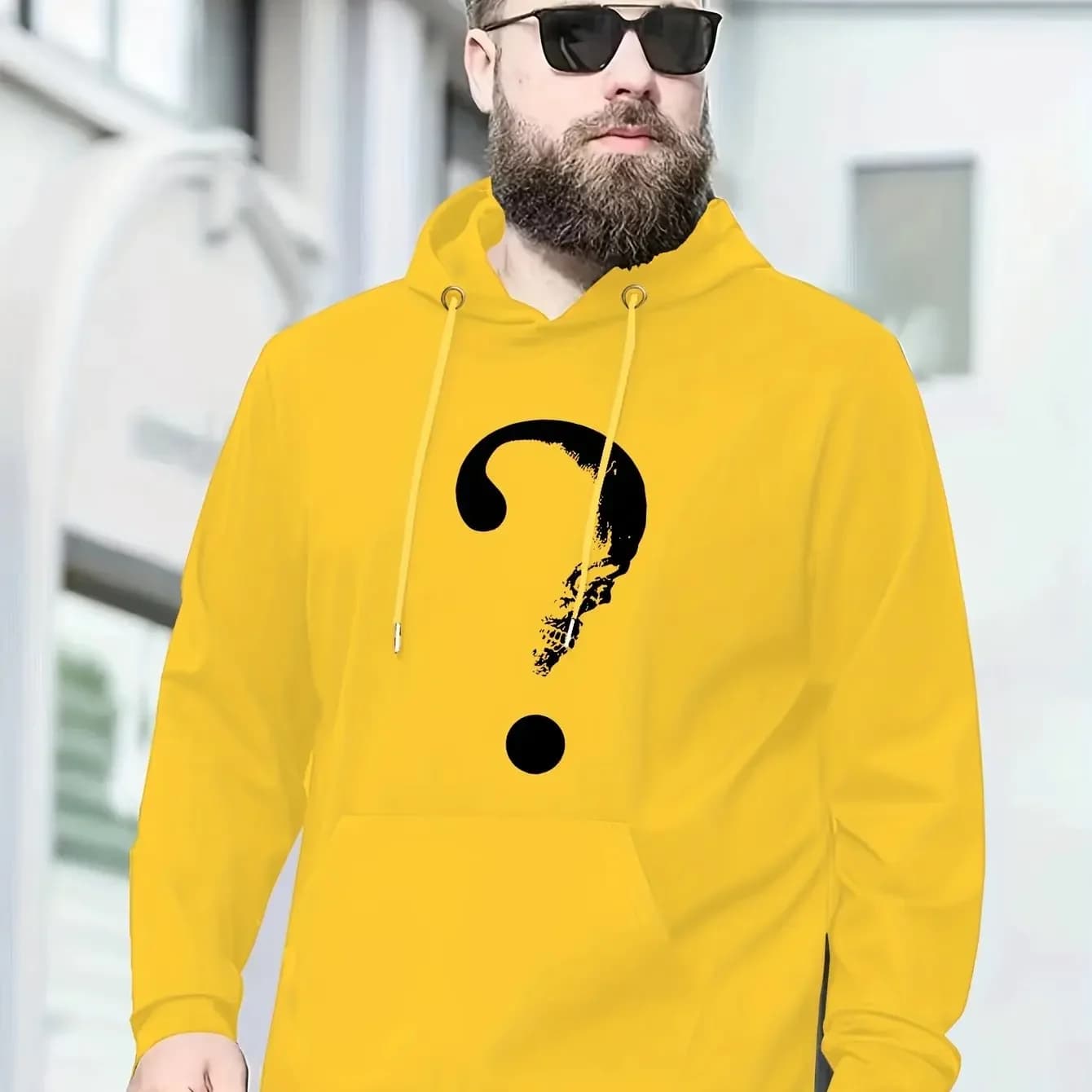 American Autumn and Winter New Fashion Brand Printed Youth Outerwear Top Plus Pullover Plus Hooded Sweater PLUS SIZE